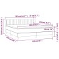 vidaXL Κρεβάτι Boxspring με Στρώμα Μπλε 160x200 εκ. Υφασμάτινο