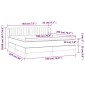 vidaXL Κρεβάτι Boxspring με Στρώμα Μαύρο 180x200 εκ. Υφασμάτινο