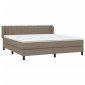 vidaXL Κρεβάτι Boxspring με Στρώμα Taupe 180x200 εκ. Υφασμάτινο