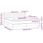 vidaXL Κρεβάτι Boxspring με Στρώμα Taupe 180x200 εκ. Υφασμάτινο