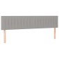 vidaXL Κρεβάτι Boxspring με Στρώμα Ανοιχτό Γκρι 200x200 εκ. Υφασμάτινο