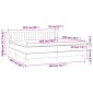 vidaXL Κρεβάτι Boxspring με Στρώμα Μπλε 200x200 εκ. Υφασμάτινο