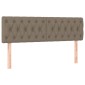 vidaXL Κρεβάτι Boxspring με Στρώμα Taupe 140x190 εκ. Υφασμάτινο