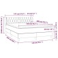 vidaXL Κρεβάτι Boxspring με Στρώμα Taupe 140x200 εκ. Υφασμάτινο
