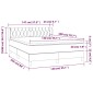 vidaXL Κρεβάτι Boxspring με Στρώμα Κρεμ 140x200 εκ. Υφασμάτινο