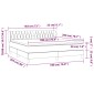 vidaXL Κρεβάτι Boxspring με Στρώμα Μπλε 180x200 εκ. Υφασμάτινο