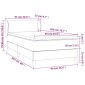 vidaXL Κρεβάτι Boxspring με Στρώμα Μαύρο 90x200 εκ. Υφασμάτινο