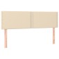 vidaXL Κρεβάτι Boxspring με Στρώμα Κρεμ 140x190 εκ. Υφασμάτινο