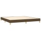 vidaXL Κρεβάτι Boxspring με Στρώμα Σκούρο Καφέ 200x200 εκ. Υφασμάτινο