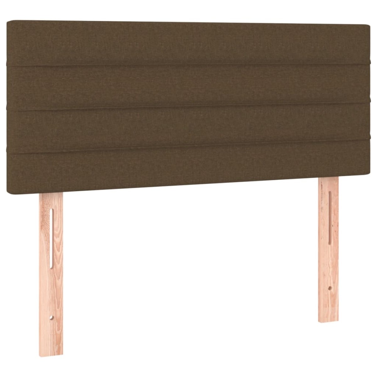 vidaXL Κρεβάτι Boxspring με Στρώμα Σκούρο Καφέ 100x200 εκ. Υφασμάτινο