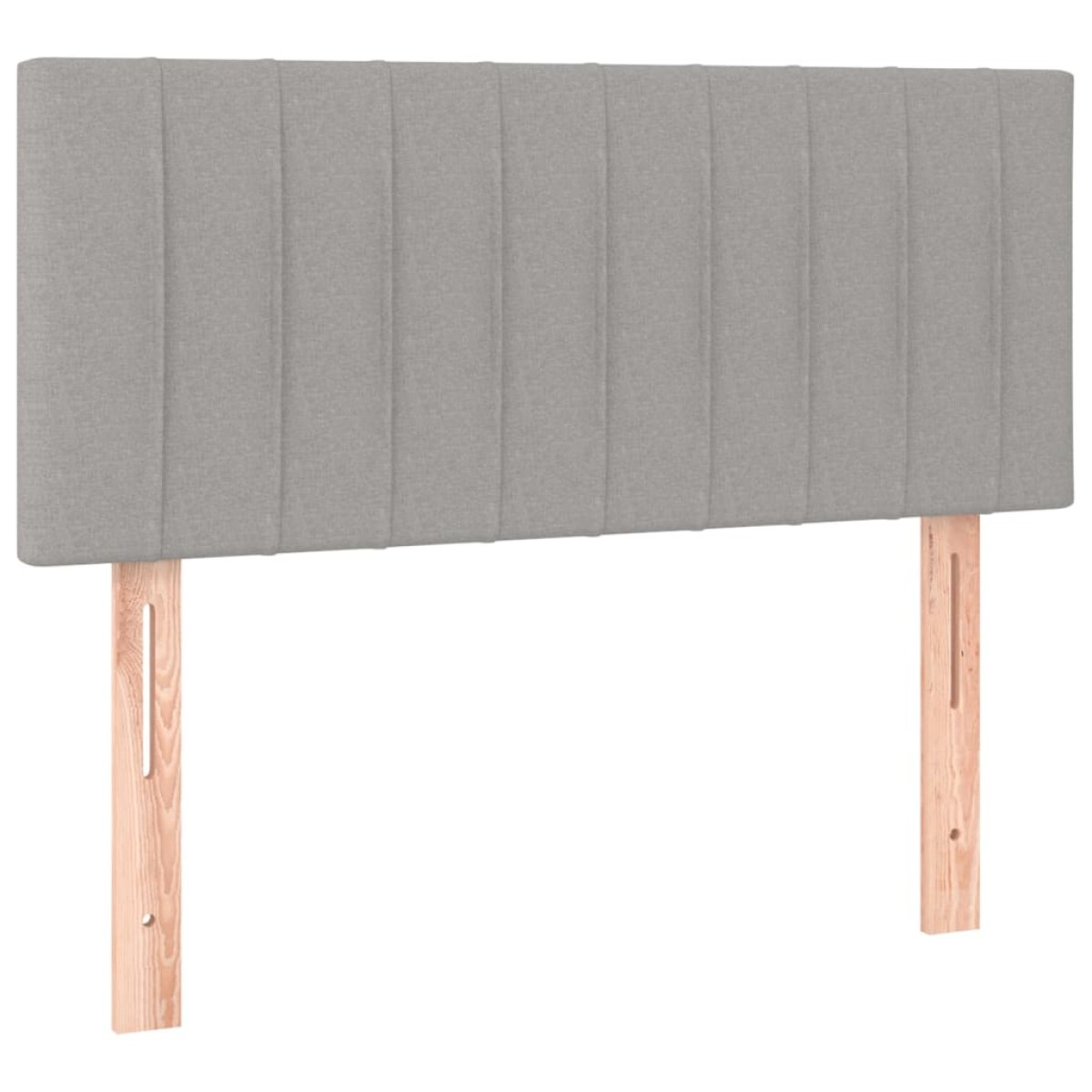 vidaXL Κρεβάτι Boxspring με Στρώμα Ανοιχτό Γκρι 90x200 εκ. Υφασμάτινο