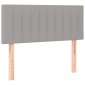 vidaXL Κρεβάτι Boxspring με Στρώμα Ανοιχτό Γκρι 90x200 εκ. Υφασμάτινο