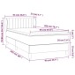 vidaXL Κρεβάτι Boxspring με Στρώμα Ανοιχτό Γκρι 90x200 εκ. Υφασμάτινο
