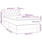 vidaXL Κρεβάτι Boxspring με Στρώμα Σκούρο Γκρι 80x200 εκ. Υφασμάτινο