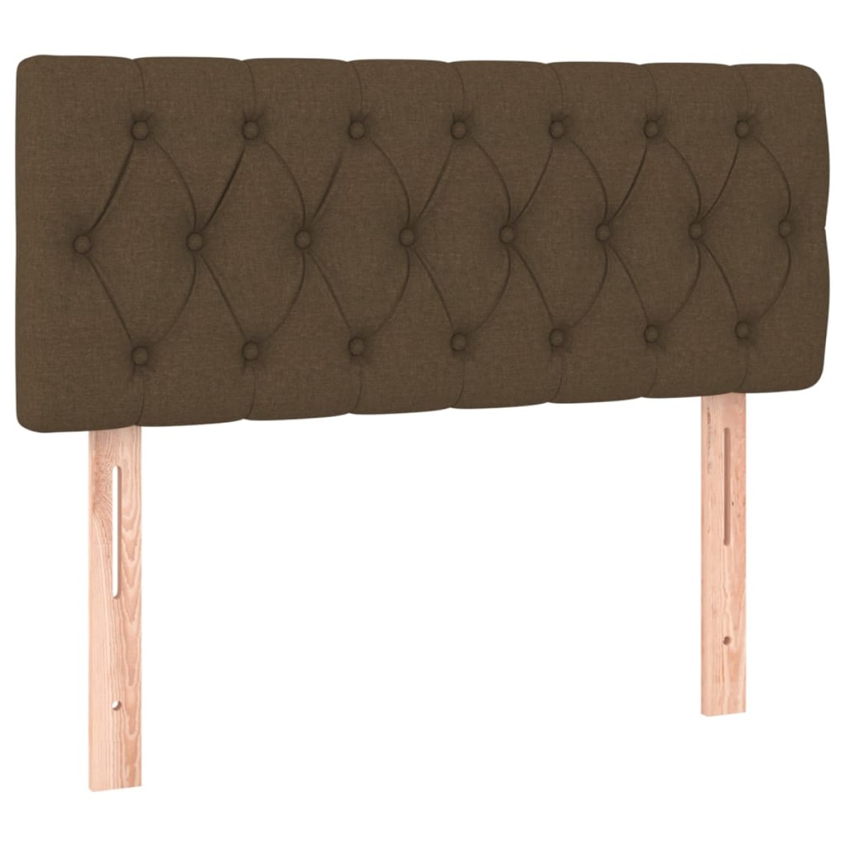 vidaXL Κρεβάτι Boxspring με Στρώμα Σκούρο Καφέ 100x200 εκ. Υφασμάτινο