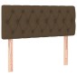 vidaXL Κρεβάτι Boxspring με Στρώμα Σκούρο Καφέ 100x200 εκ. Υφασμάτινο