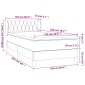 vidaXL Κρεβάτι Boxspring με Στρώμα Μπλε 100 x 200 εκ. Υφασμάτινο