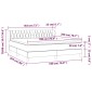 vidaXL Κρεβάτι Boxspring με Στρώμα Μαύρο 180x200 εκ. Υφασμάτινο