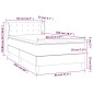 vidaXL Κρεβάτι Boxspring με Στρώμα Μπλε 80x200 εκ. Υφασμάτινο