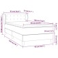 vidaXL Κρεβάτι Boxspring με Στρώμα Ανοιχτό Γκρι 90x190 εκ. Υφασμάτινο