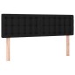 vidaXL Κρεβάτι Boxspring με Στρώμα Μαύρο 140x190 εκ. Υφασμάτινο