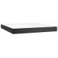vidaXL Κρεβάτι Boxspring με Στρώμα Μαύρο 160x200εκ.από Συνθετικό Δέρμα