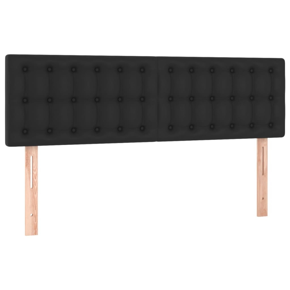 vidaXL Κρεβάτι Boxspring με Στρώμα Μαύρο 140x190εκ.από Συνθετικό Δέρμα