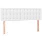 vidaXL Κρεβάτι Boxspring με Στρώμα Λευκό 140x190εκ.από Συνθετικό Δέρμα