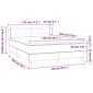 vidaXL Κρεβάτι Boxspring με Στρώμα Λευκό 140x190εκ.από Συνθετικό Δέρμα