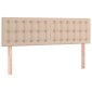 vidaXL Κρεβάτι Boxspring με Στρώμα Καπουτσίνο 140x190εκ.από Συνθ.Δέρμα