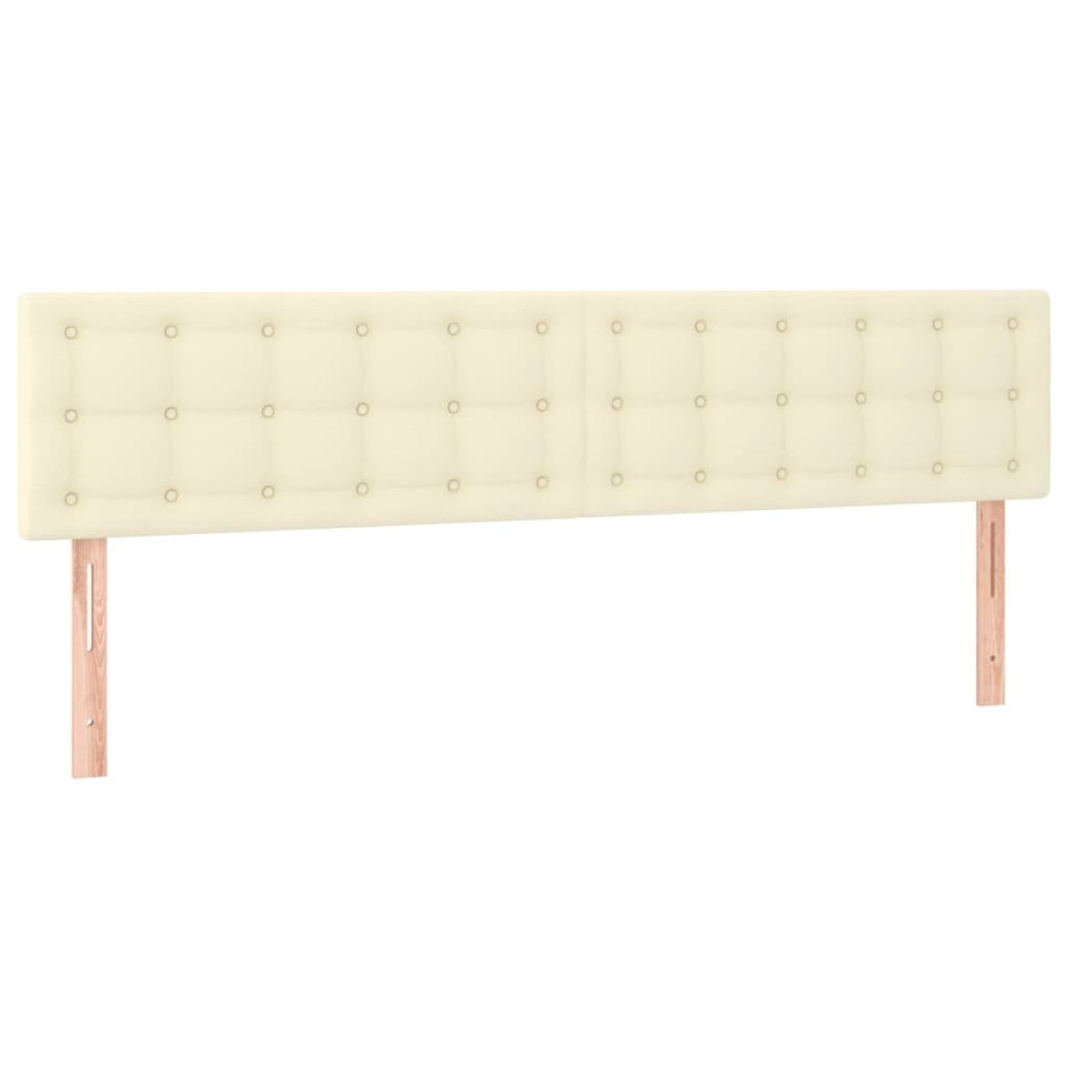 vidaXL Κρεβάτι Boxspring με Στρώμα Κρεμ 160x200εκ. από Συνθετικό Δέρμα