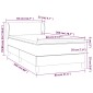 vidaXL Κρεβάτι Boxspring με Στρώμα Σκούρο Γκρι 80x200 εκ. Βελούδινο