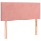 vidaXL Κρεβάτι Boxspring με Στρώμα Ροζ 90x200 εκ. Βελούδινο