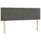 vidaXL Κρεβάτι Boxspring με Στρώμα Σκούρο Γκρι 140x190 εκ. Βελούδινο