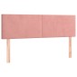 vidaXL Κρεβάτι Boxspring με Στρώμα Ροζ 140x200 εκ. Βελούδινο