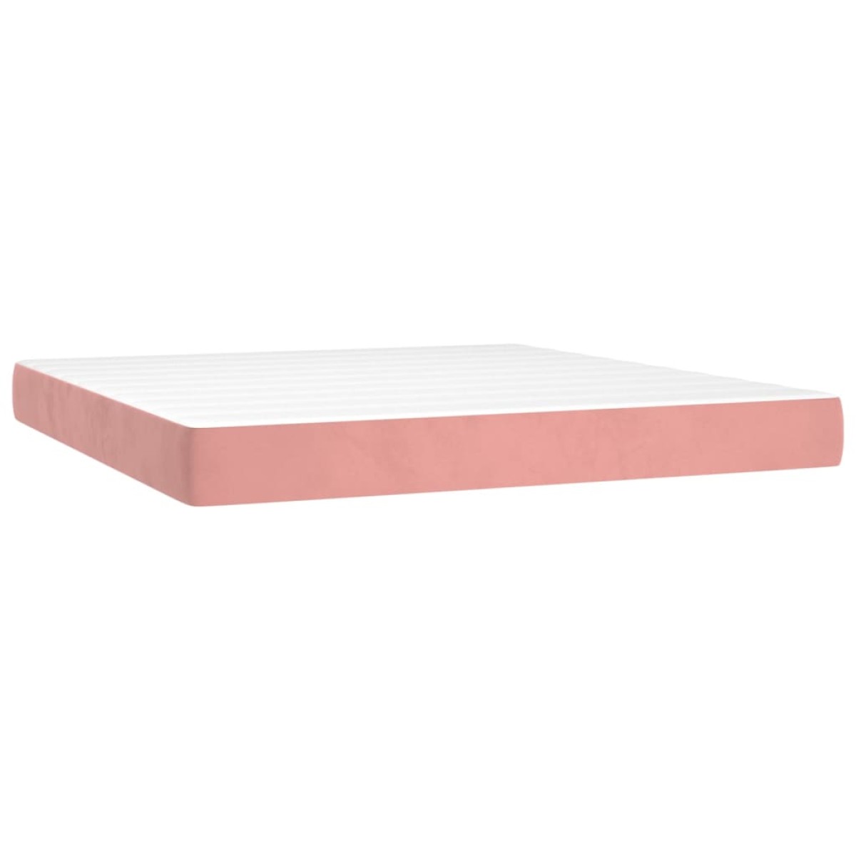 vidaXL Κρεβάτι Boxspring με Στρώμα Ροζ 180x200 εκ. Βελούδινο