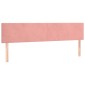 vidaXL Κρεβάτι Boxspring με Στρώμα Ροζ 180x200 εκ. Βελούδινο