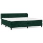 vidaXL Κρεβάτι Boxspring με Στρώμα Σκούρο Πράσινο 200x200εκ. Βελούδινο