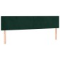 vidaXL Κρεβάτι Boxspring με Στρώμα Σκούρο Πράσινο 200x200εκ. Βελούδινο