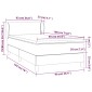 vidaXL Κρεβάτι Boxspring με Στρώμα Μαύρο 90x190 εκ. Βελούδινο