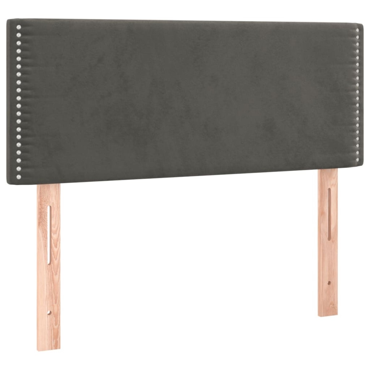 vidaXL Κρεβάτι Boxspring με Στρώμα Σκούρο Γκρι 90x200 εκ. Βελούδινο
