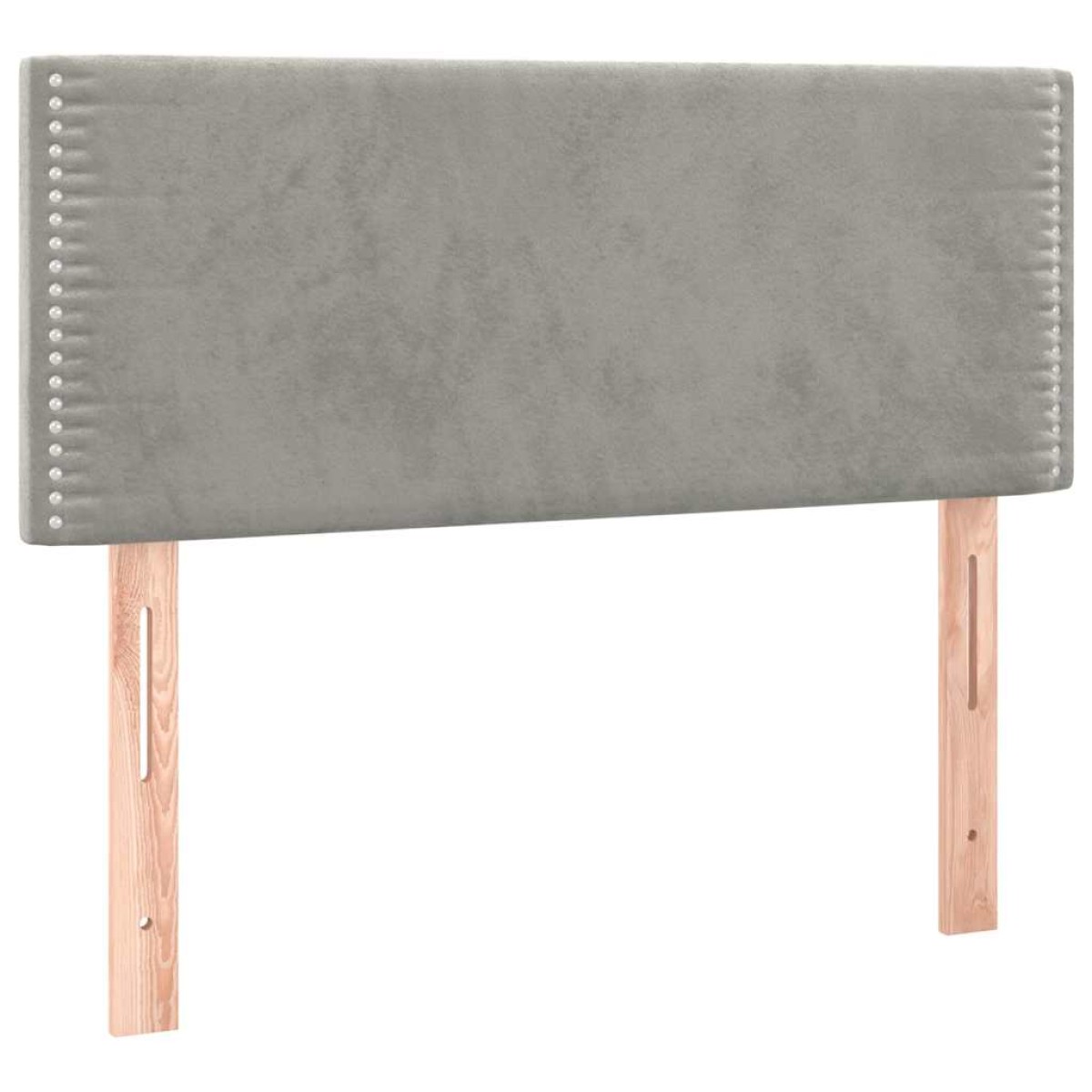 vidaXL Κρεβάτι Boxspring με Στρώμα Ανοιχτό Γκρι 100x200 εκ. Βελούδινο