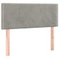 vidaXL Κρεβάτι Boxspring με Στρώμα Ανοιχτό Γκρι 100x200 εκ. Βελούδινο