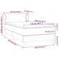 vidaXL Κρεβάτι Boxspring με Στρώμα Ανοιχτό Γκρι 100x200 εκ. Βελούδινο