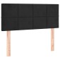 vidaXL Κρεβάτι Boxspring με Στρώμα Μαύρο 90x190 εκ. Βελούδινο