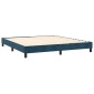 vidaXL Κρεβάτι Boxspring με Στρώμα Σκούρο Μπλε 160x200 εκ. Βελούδινο