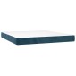 vidaXL Κρεβάτι Boxspring με Στρώμα Σκούρο Μπλε 160x200 εκ. Βελούδινο
