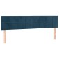 vidaXL Κρεβάτι Boxspring με Στρώμα Σκούρο Μπλε 160x200 εκ. Βελούδινο