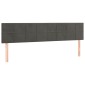 vidaXL Κρεβάτι Boxspring με Στρώμα Σκούρο Γκρι 180x200 εκ. Βελούδινο