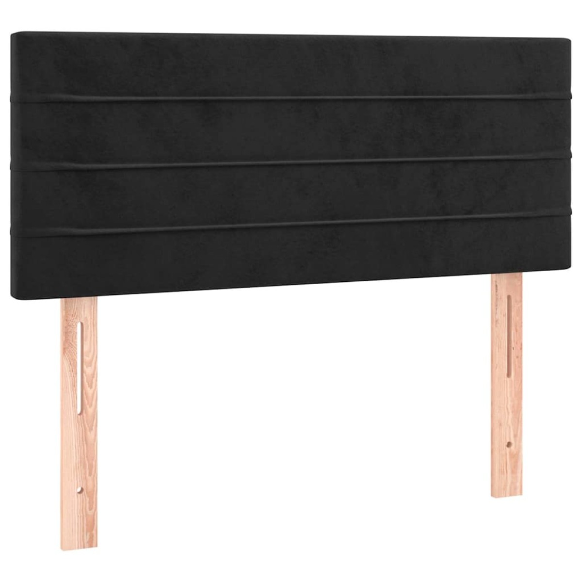 vidaXL Κρεβάτι Boxspring με Στρώμα Μαύρο 90x200 εκ. Βελούδινο